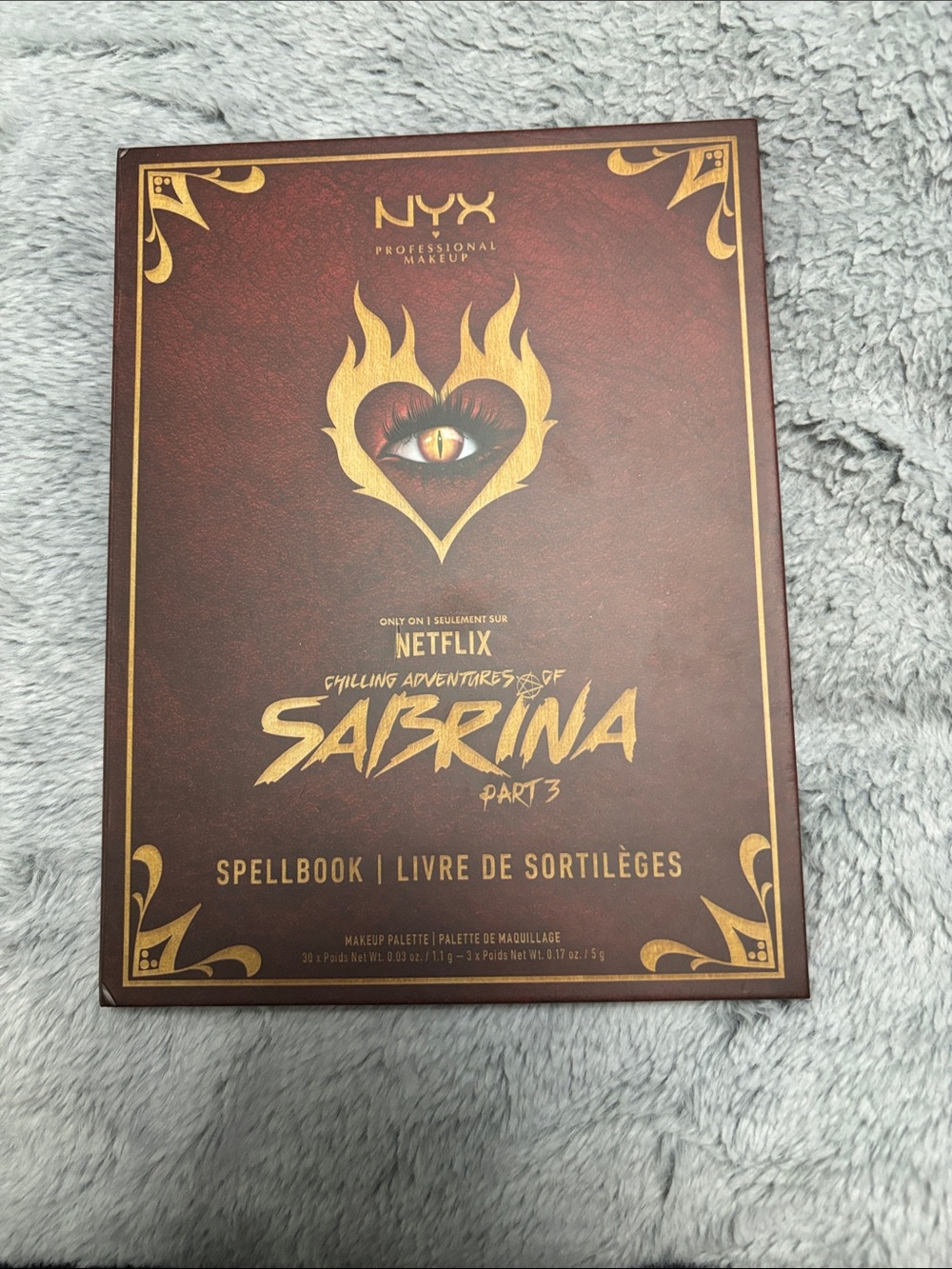 NYX Spellbook Eyeshadow Palette - Burgundy & Gold Foil